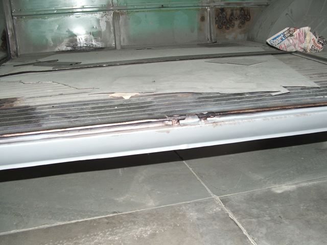 The complete passengers side sill has been removed and replaced, along with a large section of the floor