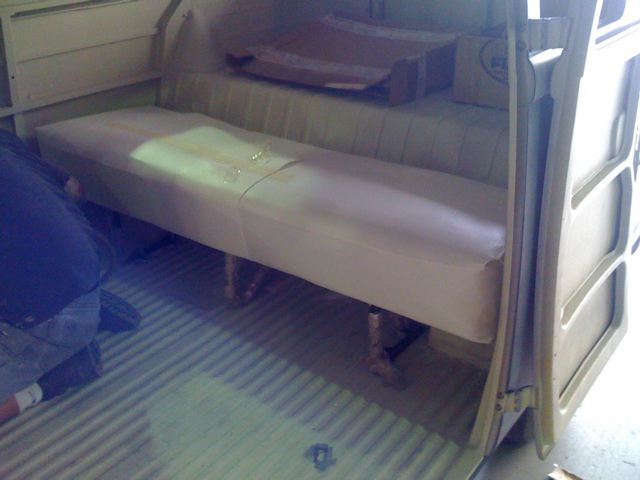 rear seat fitted - all of brackets on th floor were already in place - just needed to fixings - which I got from roy at the Bus stop - Top quality thanks roy.