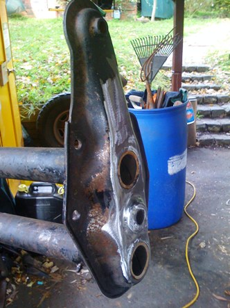 here's the tube housing all ground back after welding up