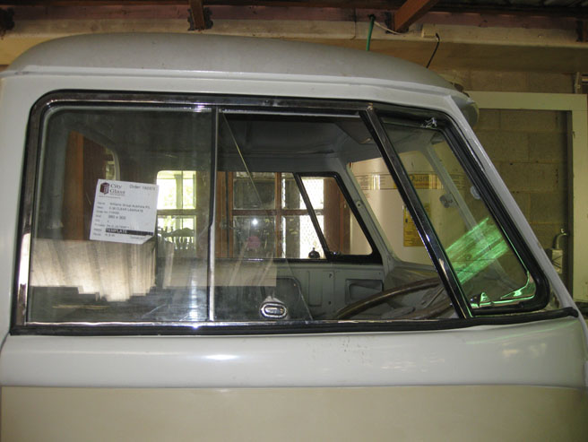 chromed window frame