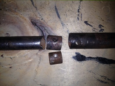 Shift rod broken with front rod and broken end